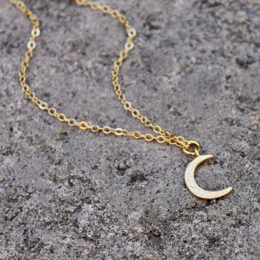 Hammered Moon Necklace