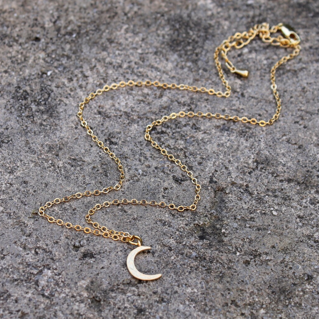 Hammered Moon Necklace