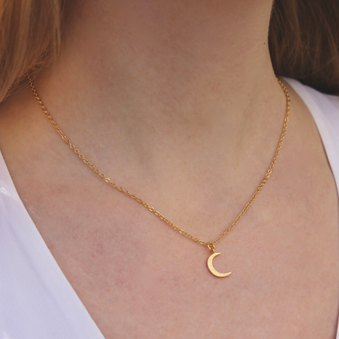 Hammered Moon Necklace
