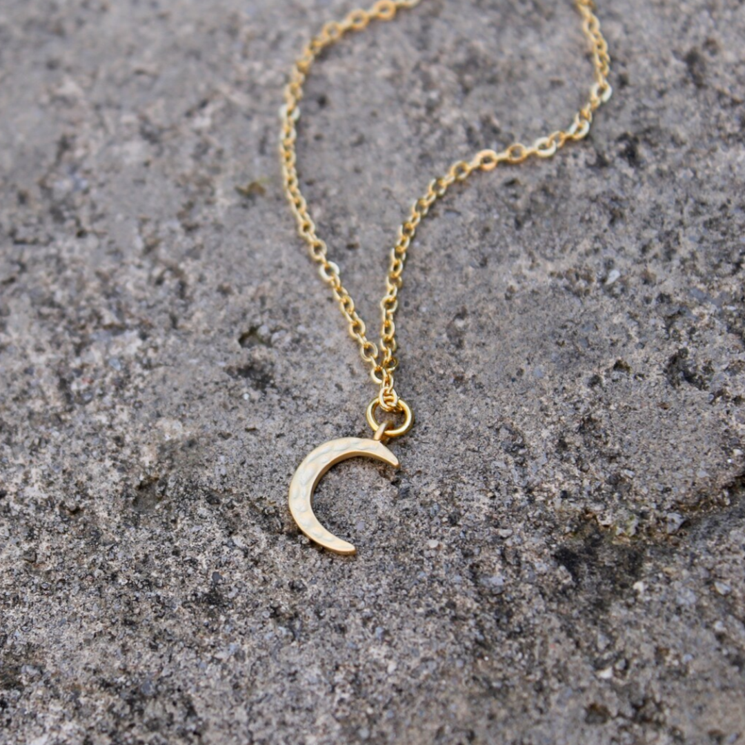 Hammered Moon Necklace