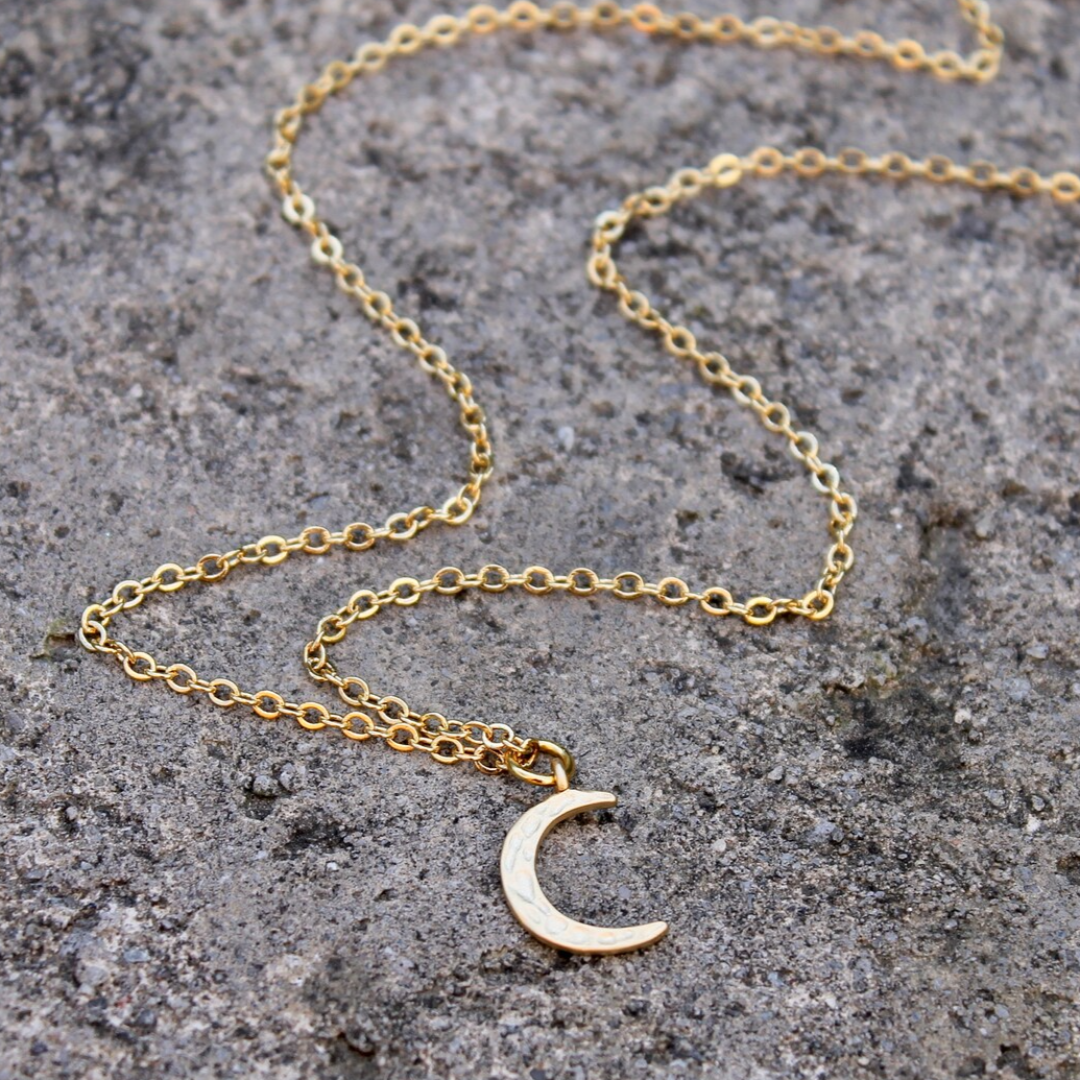 Hammered Moon Necklace