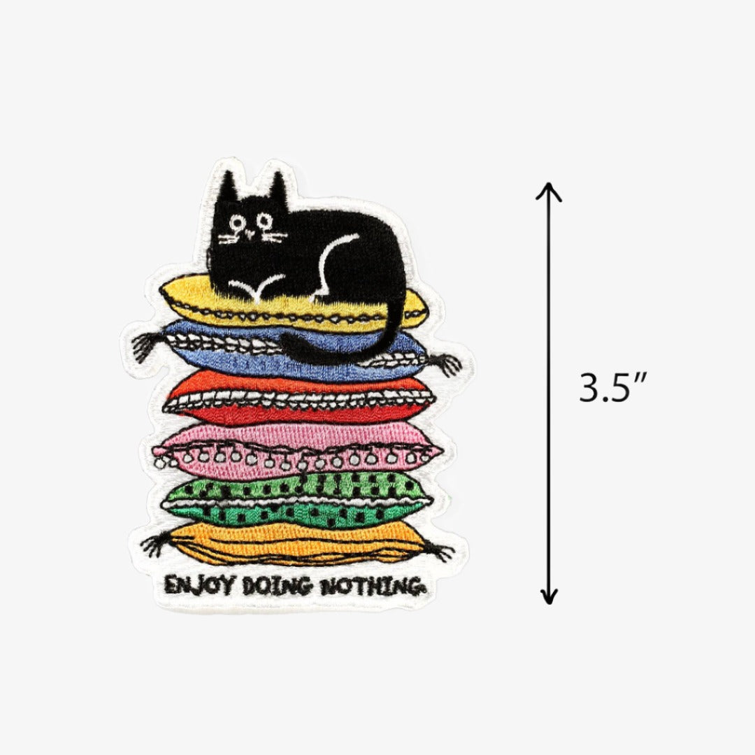 Lazy Cat Embroidered Patch