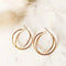 Gold Double Helix Hoops