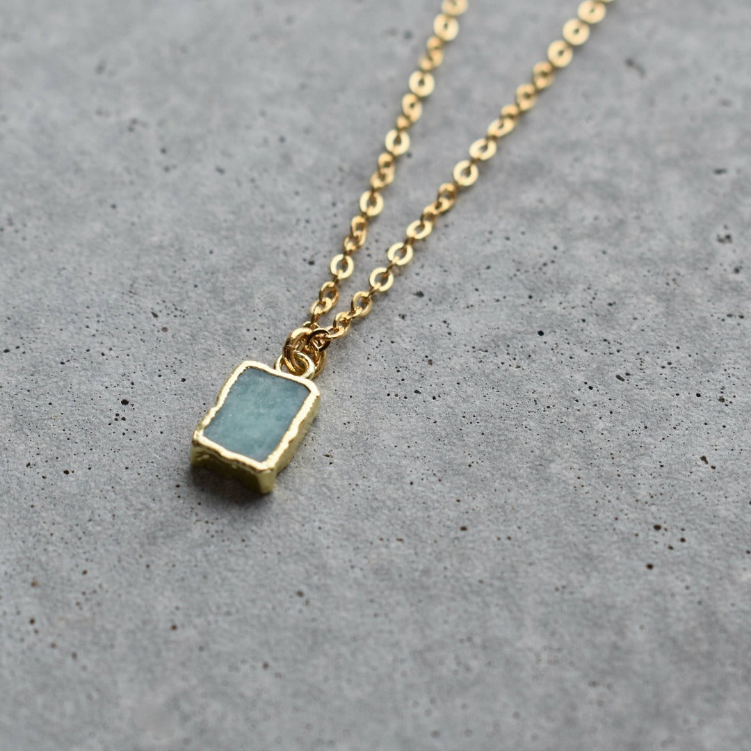 Amazonite Gold Necklace