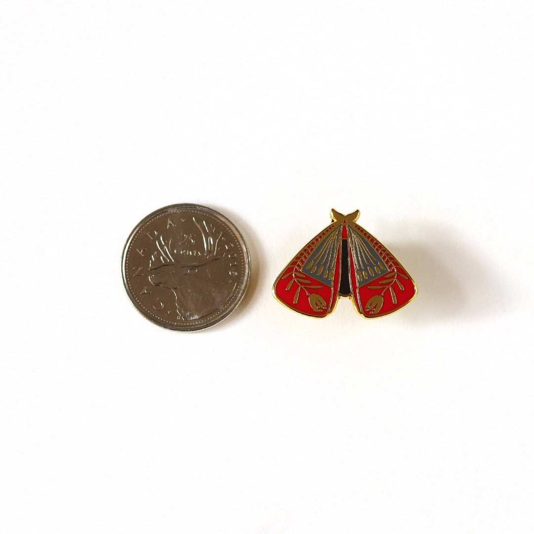 Elegant Moth Enamel Pin