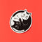 Yin Yang Cats Vinyl Sticker
