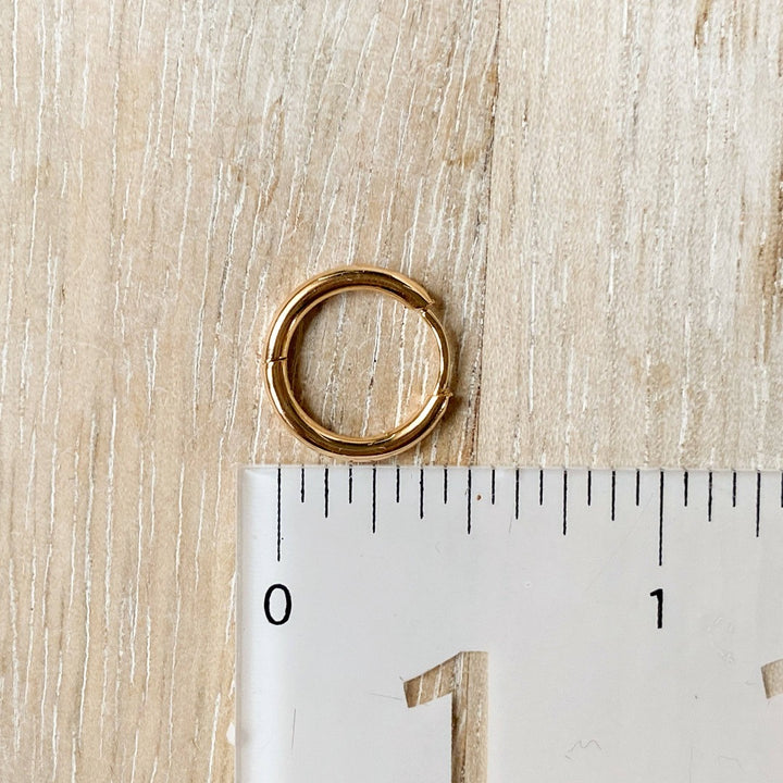 Justine Hoop, a simple round hoop earring.