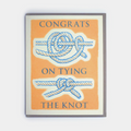 Tying the Knot Wedding Card: A greeting card with the image of how to tie a knot and the words "Congrats on tying the knot"