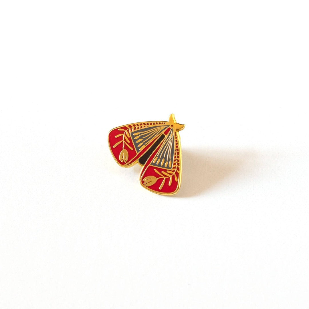 Elegant Moth Enamel Pin