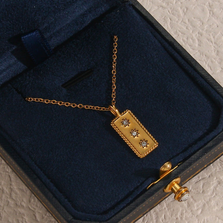 3-Star Rectangle Pendant