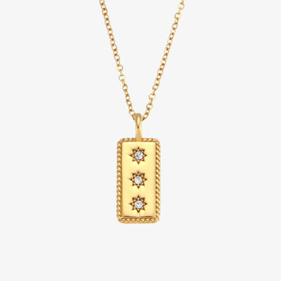3-Star Rectangle Pendant