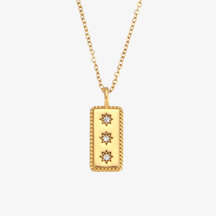 3-Star Rectangle Pendant
