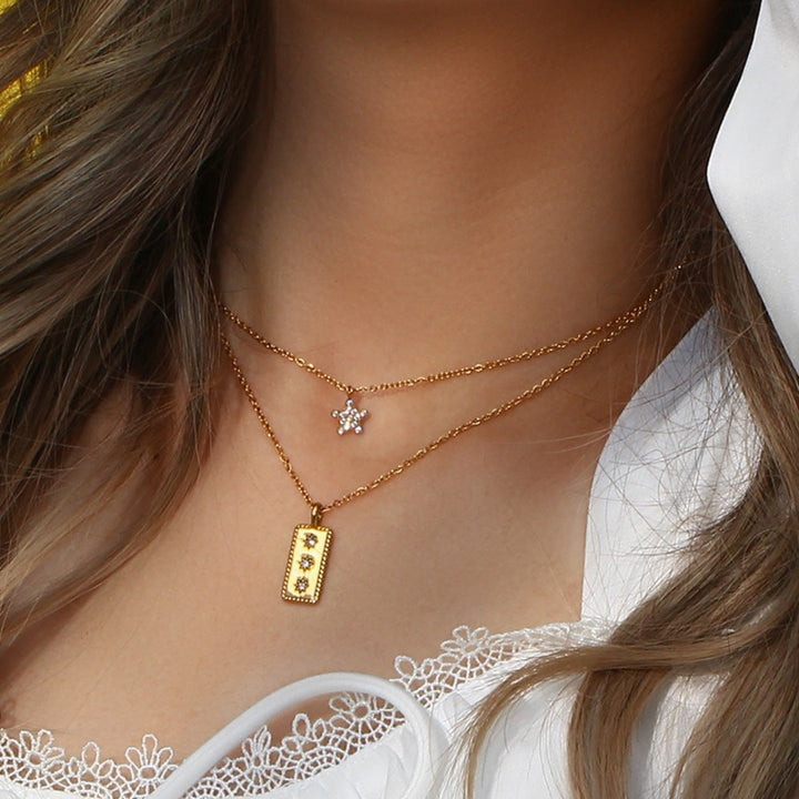 3-Star Rectangle Pendant