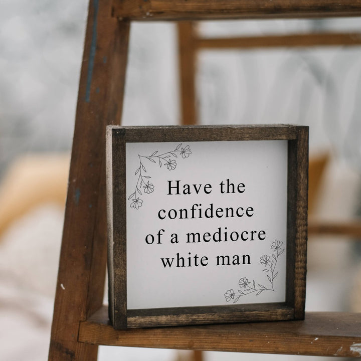 A framed print with the text 