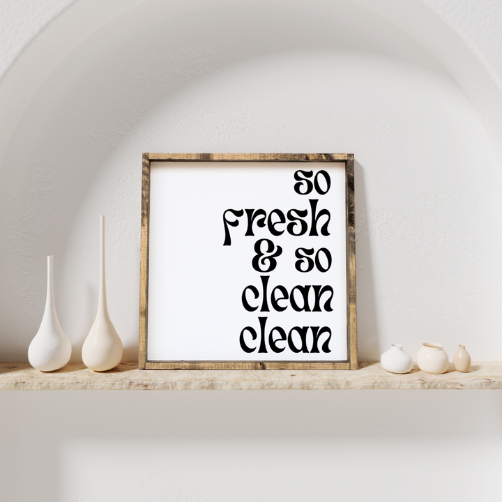 A framed square print with the text 