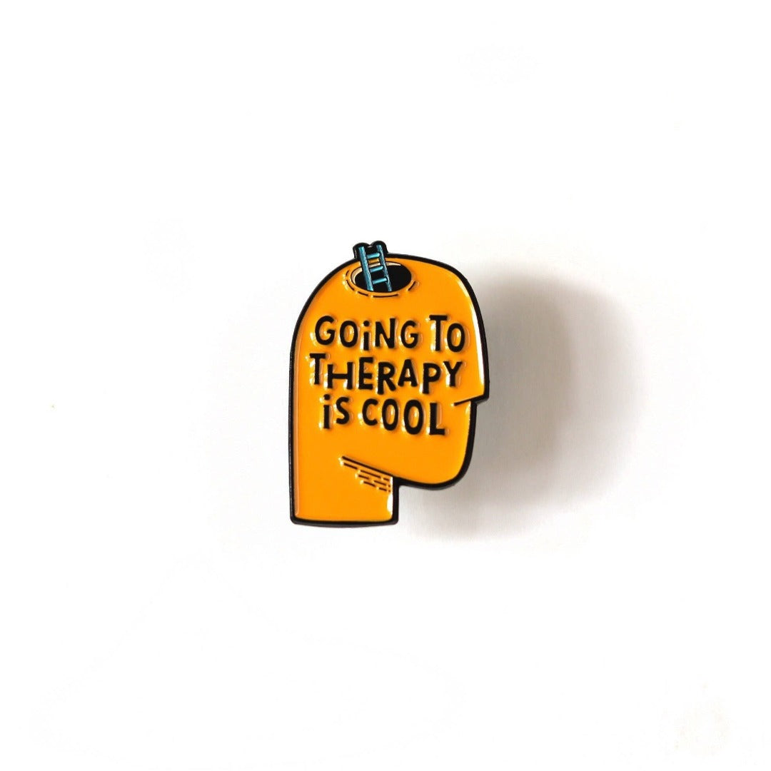 Therapy Positive Message Enamel Pin