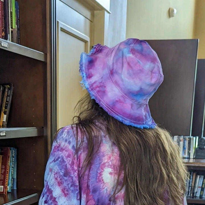 Violet Fringe Bucket Hat