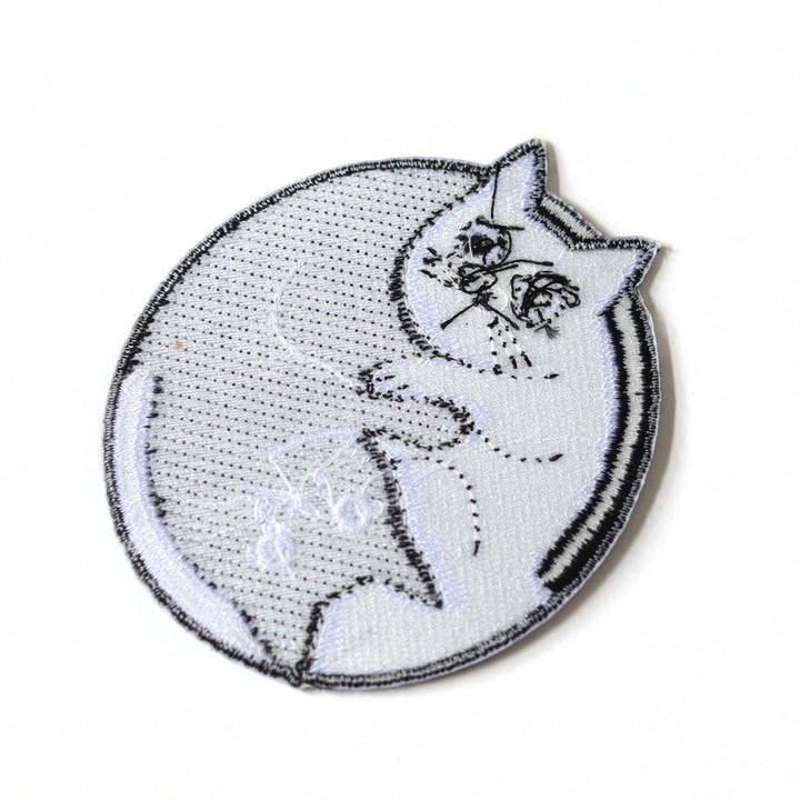 Yin-Yang Feline Harmony Embroidered Patch