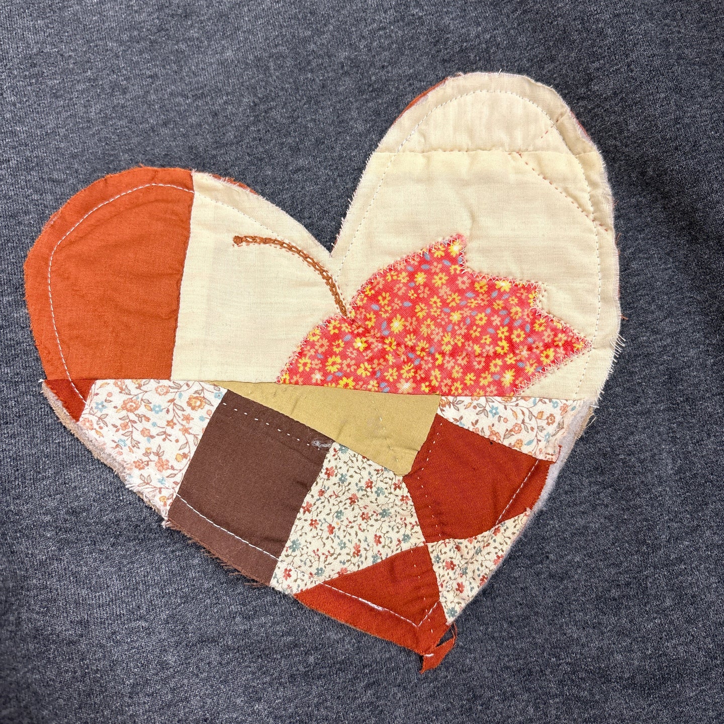 Quilted Heart Sweater | XL