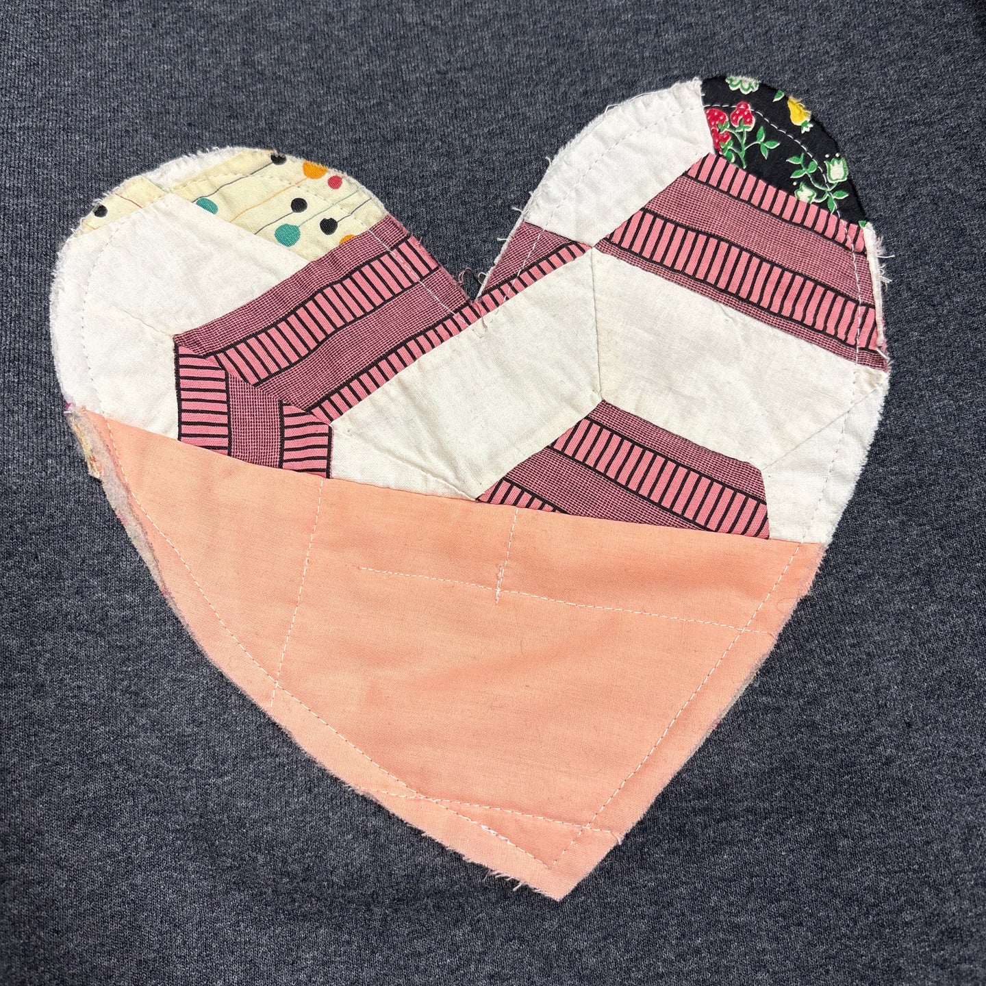 Quilted Heart Sweater | Small
