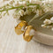 Gold Alli Hoops, gold post earrings in an organic chunky hoop shape.