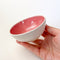 Pink Colourful Trinket Dish, a small bowls with colour on the inside and speckled cream coloured clay on the outside.