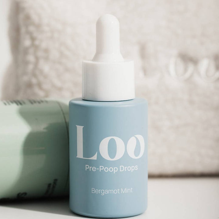 Bergamot Fresh Pre-Poop Toilet Drops, a toilet air freshener in a convenient dropper bottle.