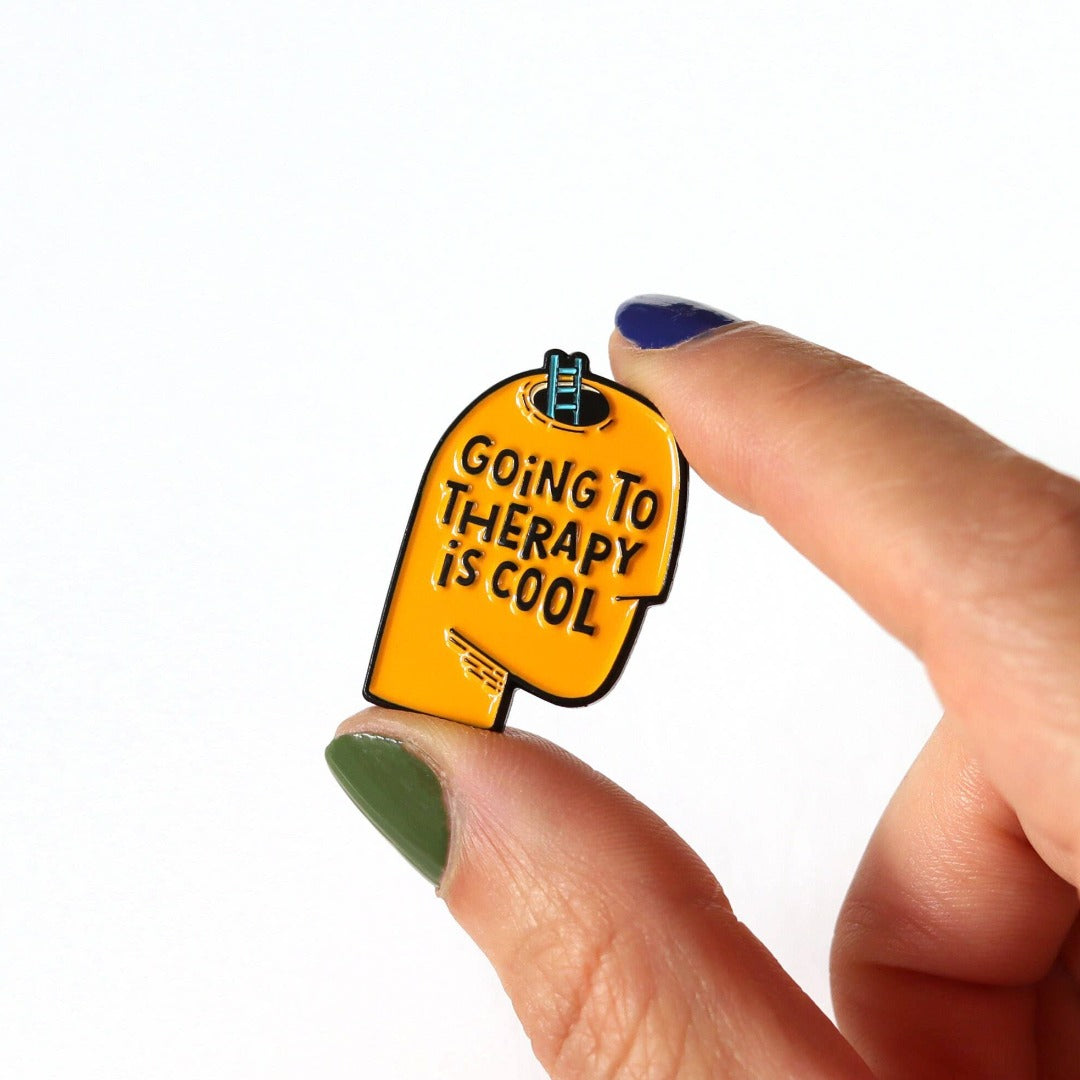 Therapy Positive Message Enamel Pin