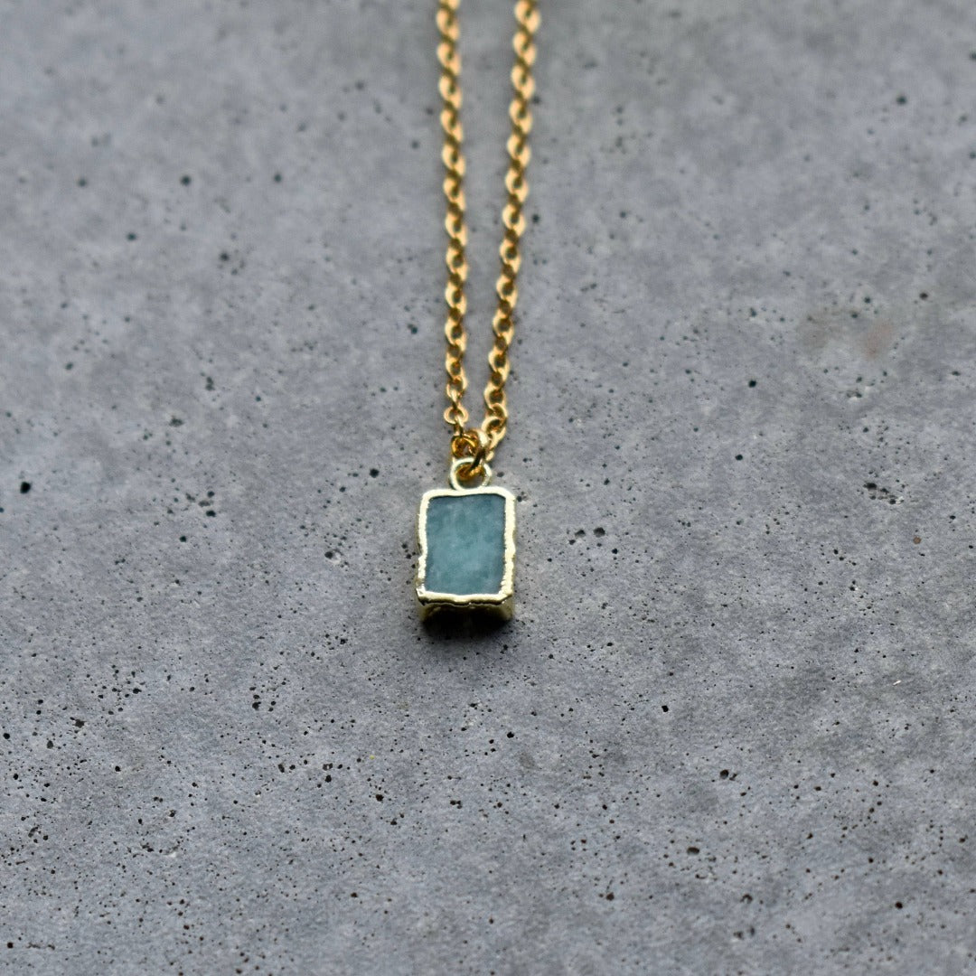 Amazonite Gold Necklace