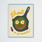 Brunch Thank You Card: A greeting card with the image of a frying pan with eggs and bacon in the shape of a smile, reading 
