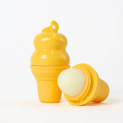 Orange Dreamsicle Lip Balm in an ice cream cone shape.