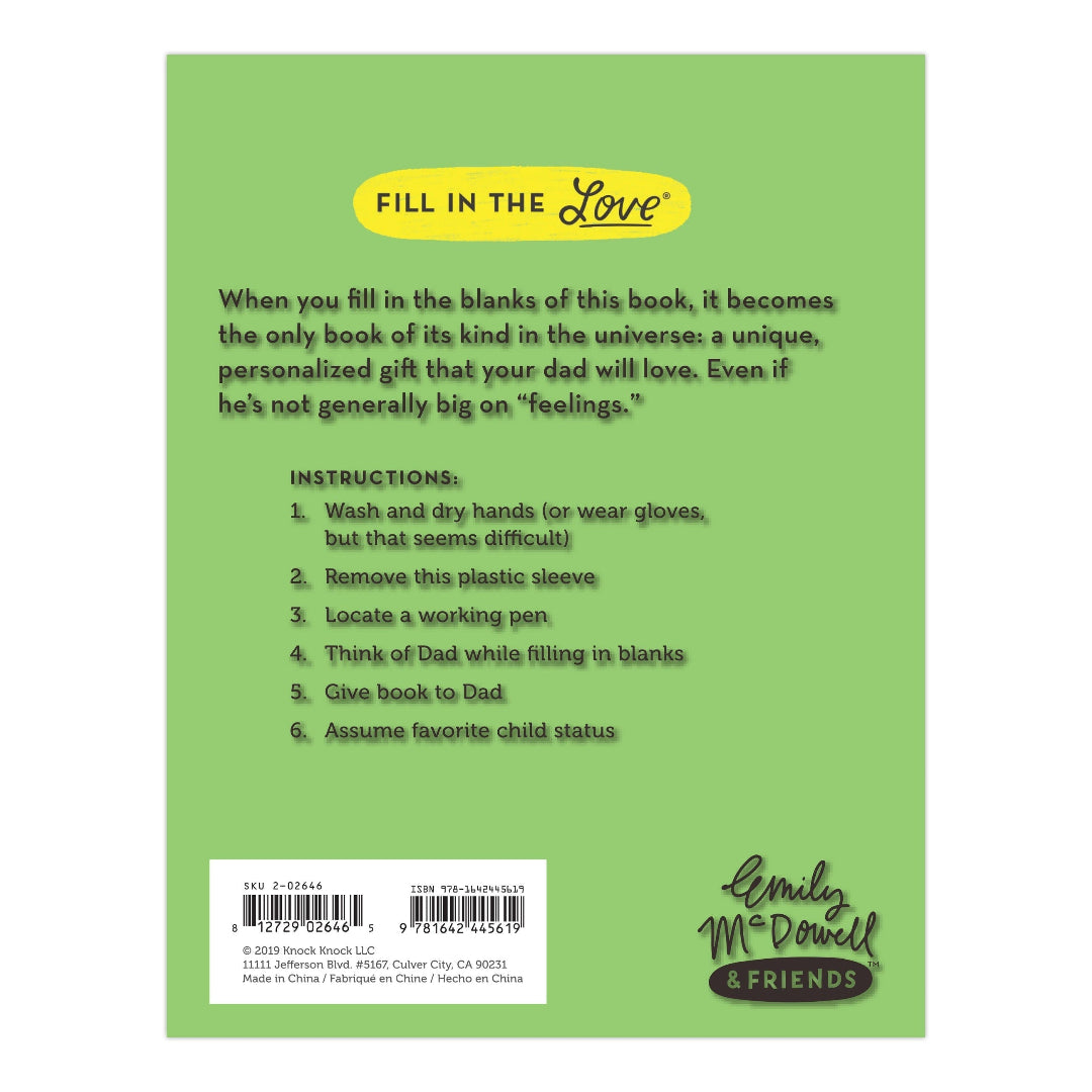 About Dad Fill in the Love Book