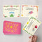 A pink box containing a deck of affirmation cards. The box has the text 