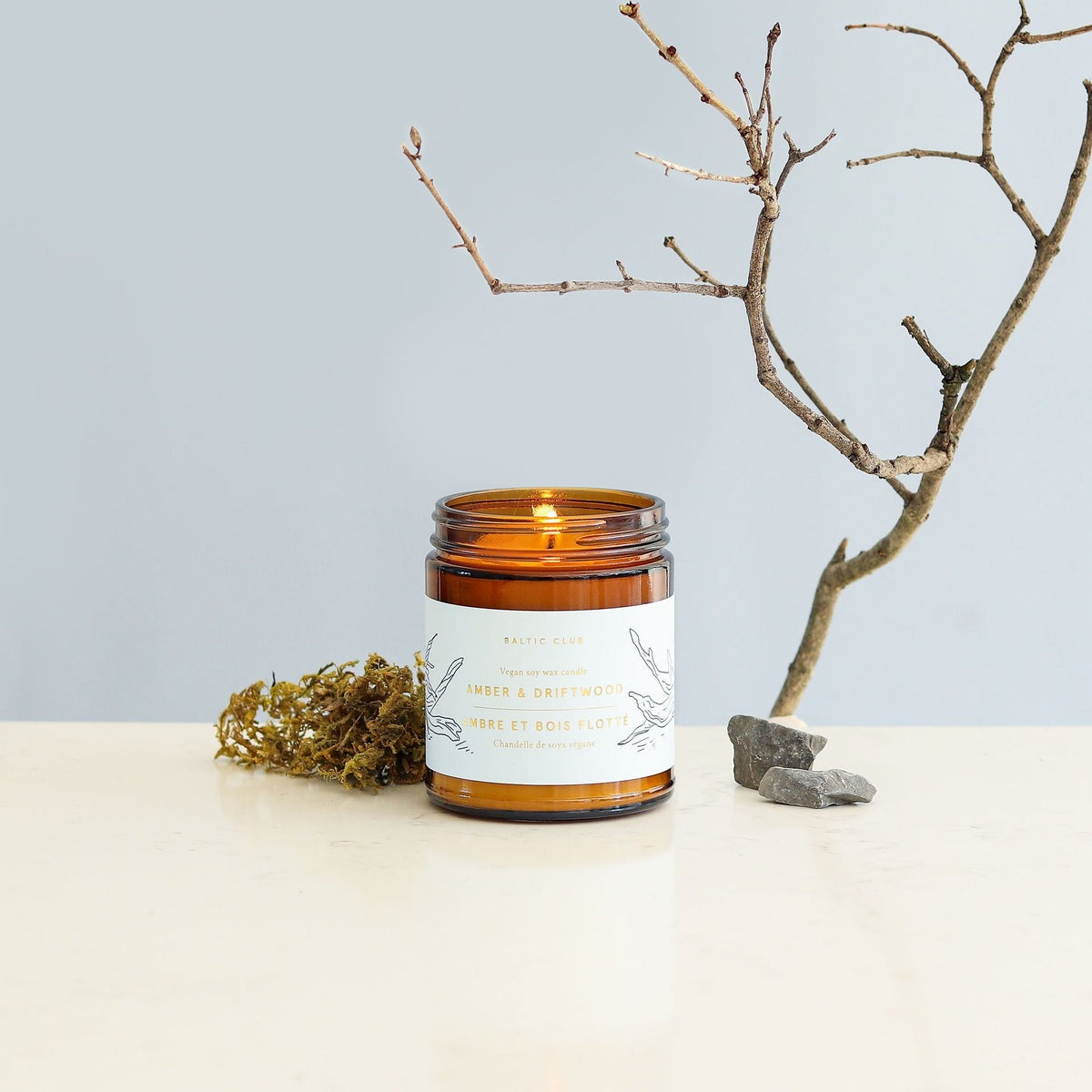 Amber & Driftwood Soy Candle