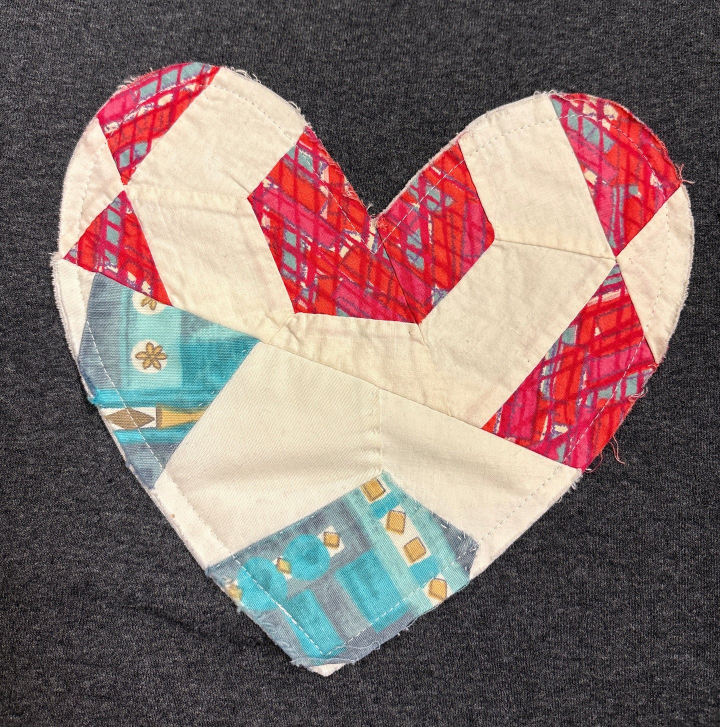 Quilted Heart Sweater | Large