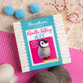 Hawthorn Needle Felting Kit on a pink surface with felting materials.