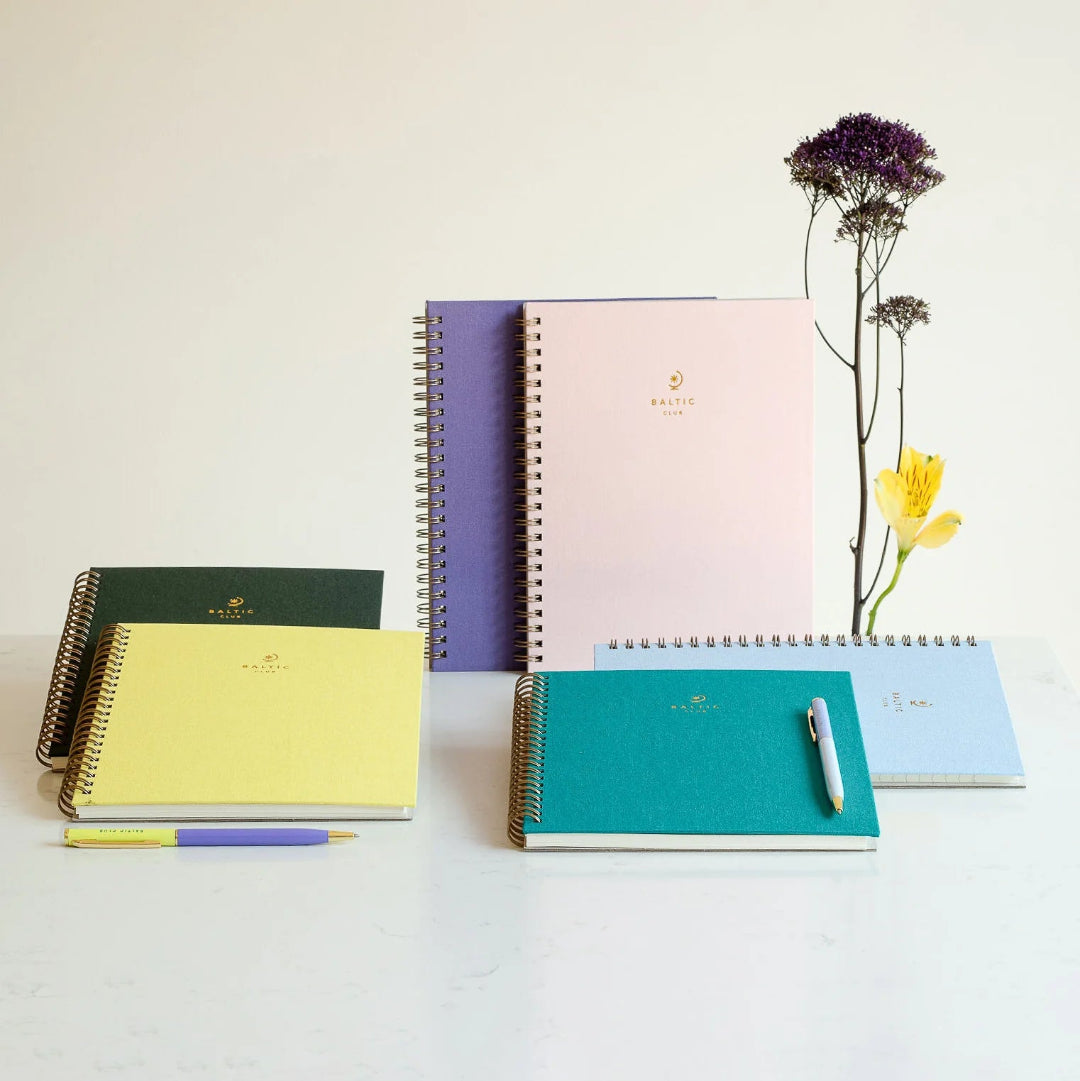 Rosewater Cloth Spiral Notebook
