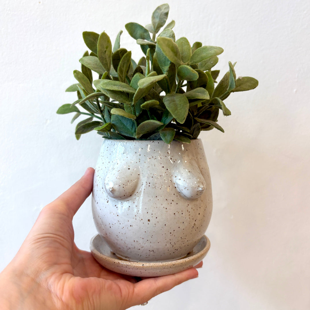 White Boob Planter