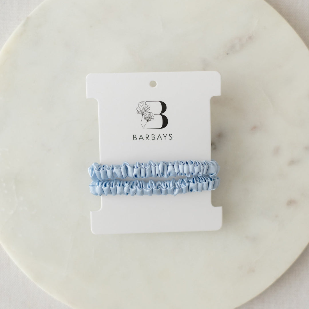 Crystal Marine Silk Hair Ties