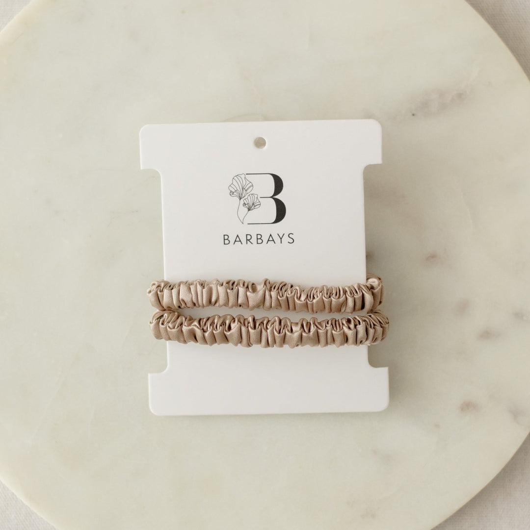 Light Blonde Silk Hair Ties
