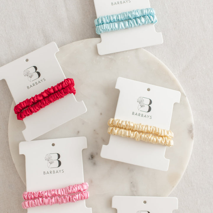 Summer Bright Silk Hair Ties