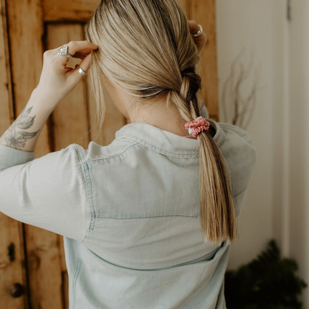 Crystal Marine Silk Hair Ties
