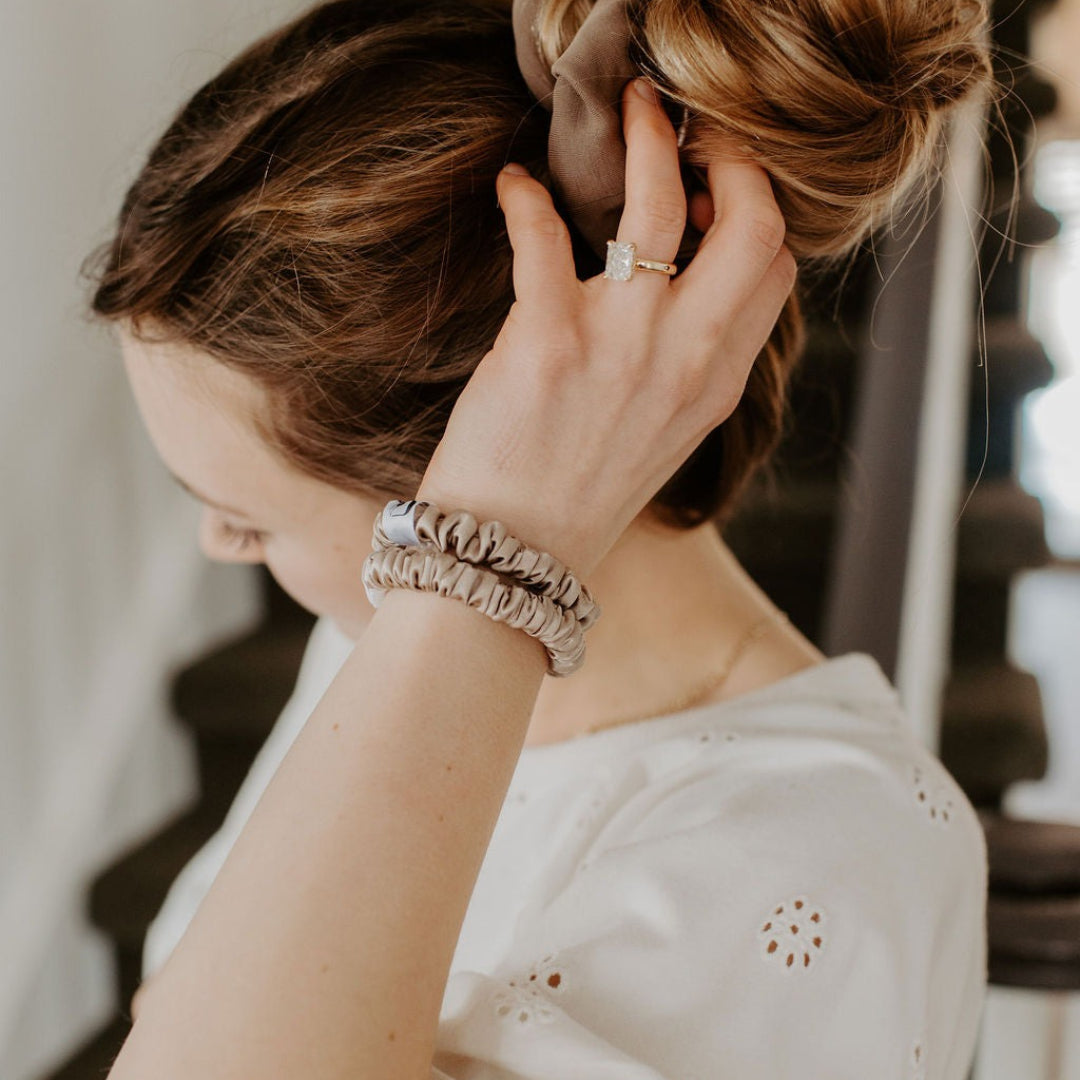 Crystal Marine Silk Hair Ties