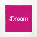 Pink square with 'Dream' text on a white background