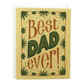Greeting card with 'Best Dad Ever!' text on a yellow background