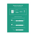 Punch Needle Kit packaging with instructions on a green background