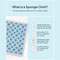 Blue Floral Sponge Cloth
