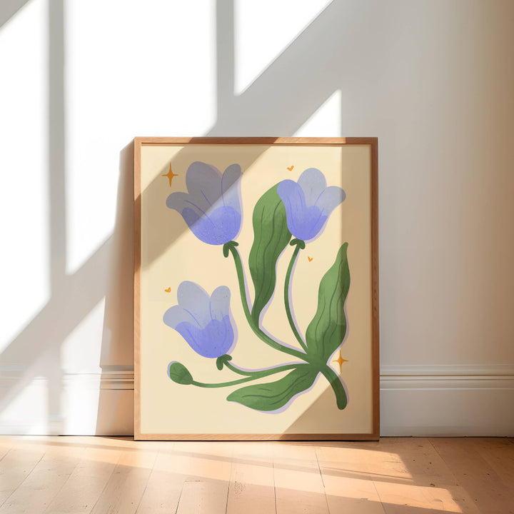 Blue Tulips Art Print