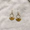 Brass Mini Circle Earrings