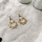 Brass Sunflower Earrings